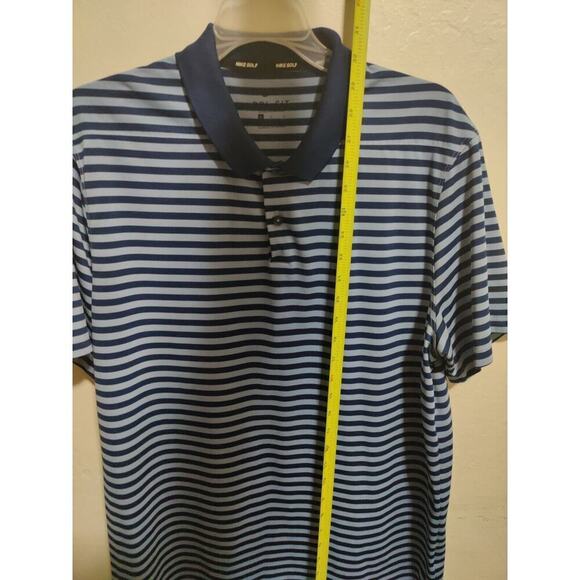 Nike Dri Fit Mens Polo Shirt Size Xtra Large White Black Striped Short Sleeve - Picture 14 of 16